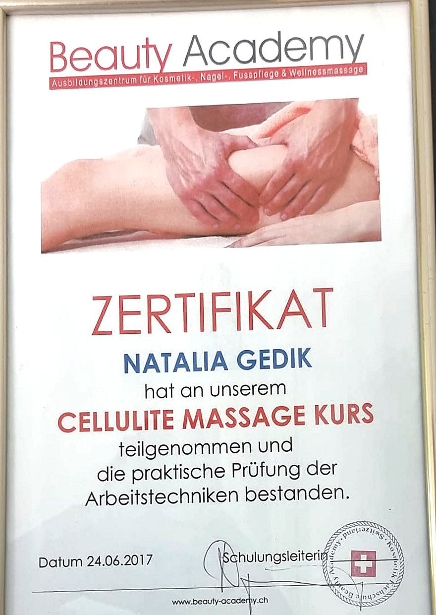 Zertifikat Cellulite-Massage